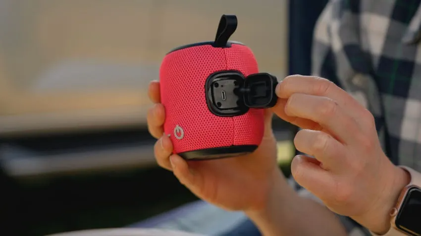 Pink Bluetooth Speaker + Pink Coffee Cup - JMS Camping