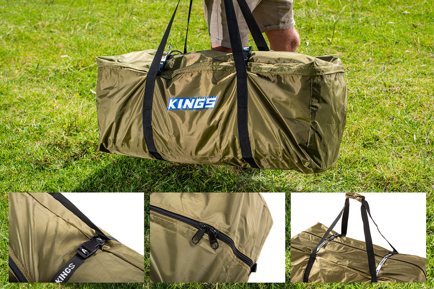 Kings Deluxe Single Swag Tent + Deluxe Storage Bag