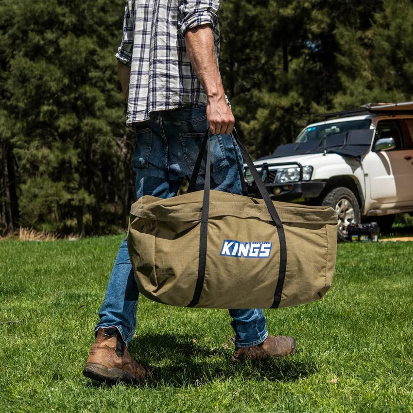 Kings Premium Camp Oven Stove | Wood-Fired BBQ | Enclosed Firepit | Steel Construction + Camp Oven BBQ Bag
