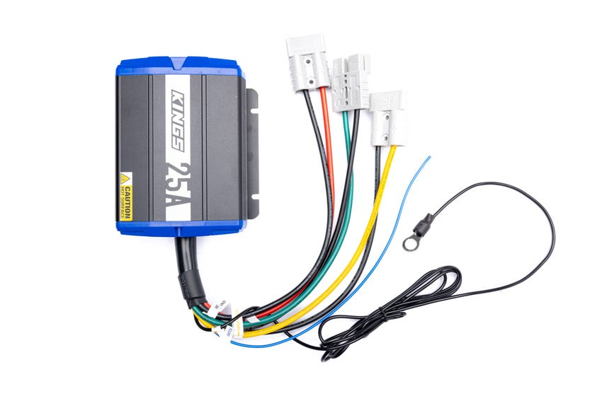 Kings 25A DCDC Charger | Quick Connect Plugs | MPPT Solar Regulator| Lithium Compatible | 12/24V Input | IP66 Rating
