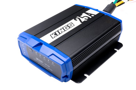 Kings 25A DCDC Charger | Quick Connect Plugs | MPPT Solar Regulator| Lithium Compatible | 12/24V Input | IP66 Rating