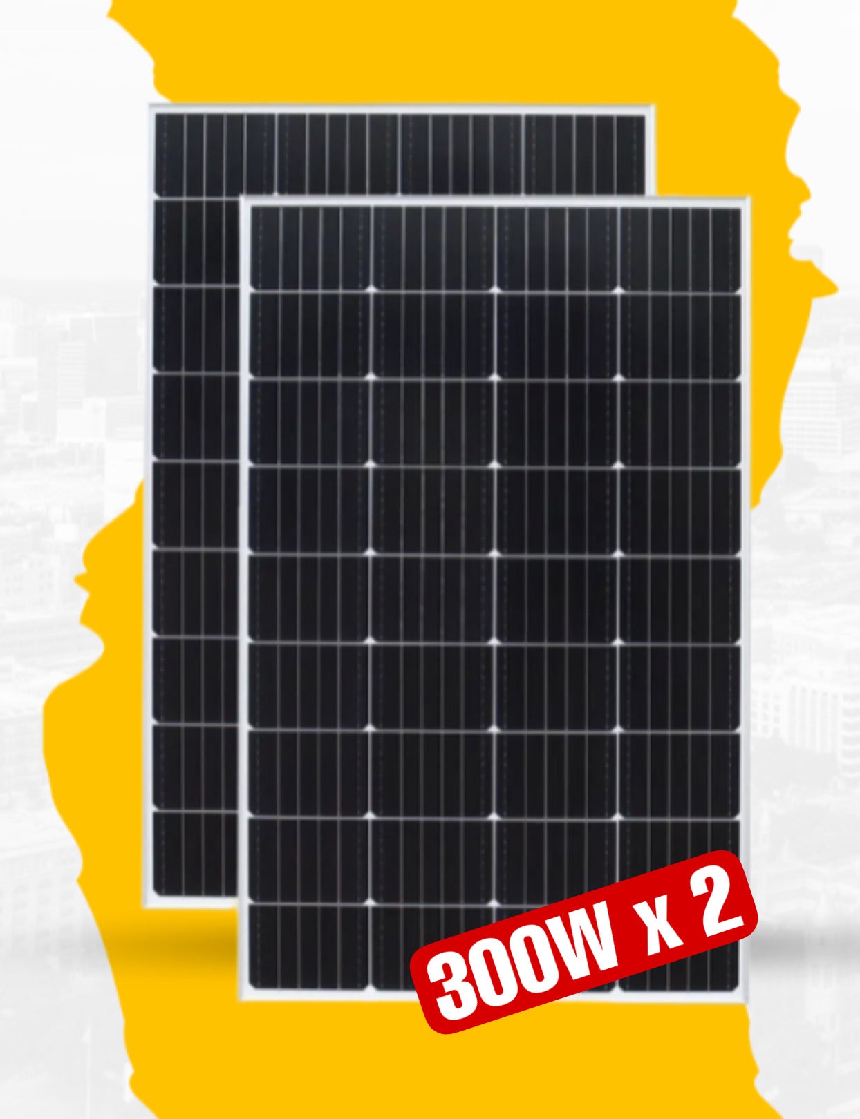 300W Tempered Glass Frame Solar Panel - JMS Camping