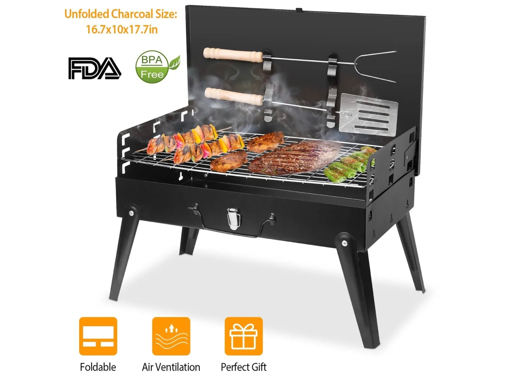 BBQ Portable Charcoal Grill - jmscamping.com
