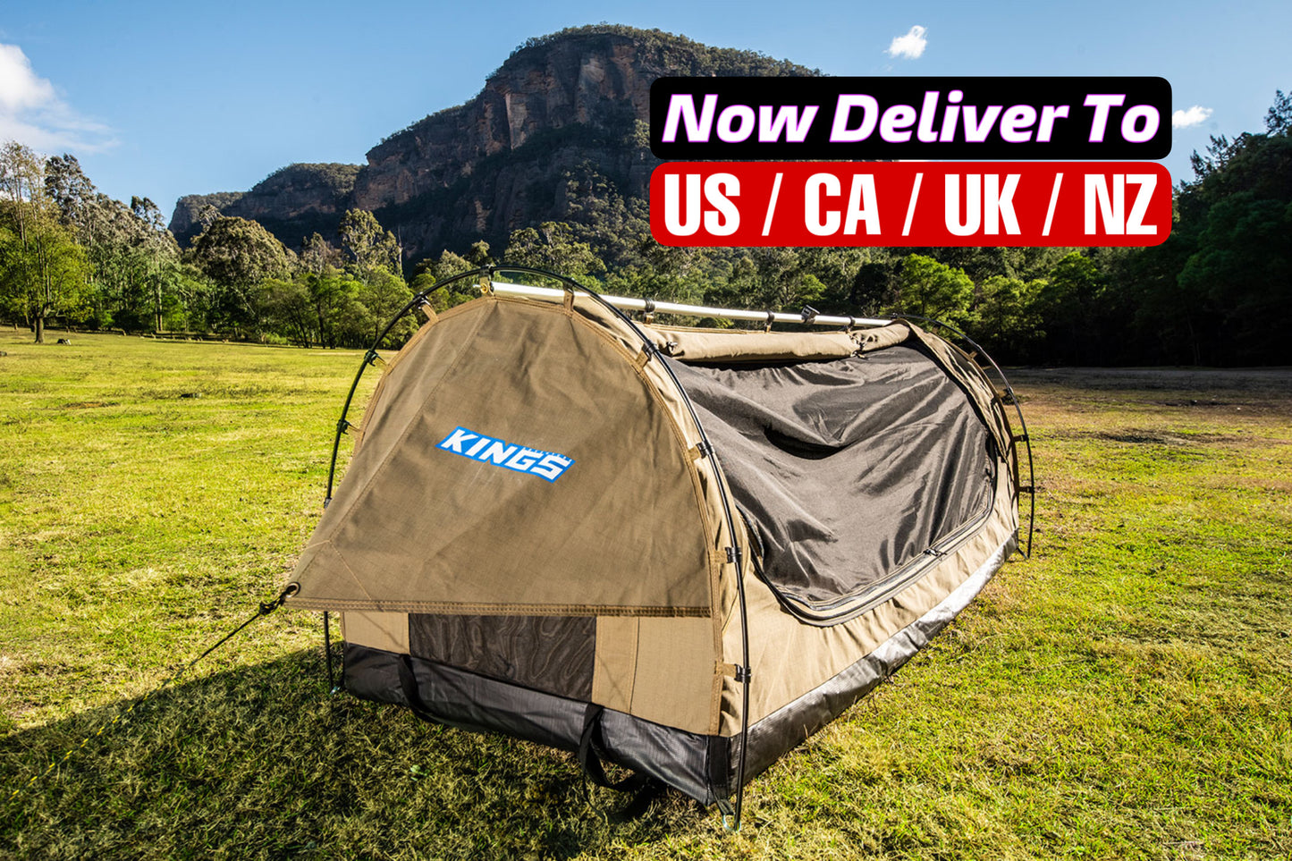 Kings Deluxe Single Swag Tent + Canvas Bag - JMS Camping Store
