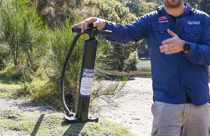 Adventure Kings Inflatable Stand-Up Paddle Board + Single-Action Paddleboard Pump - JMS Camping Store