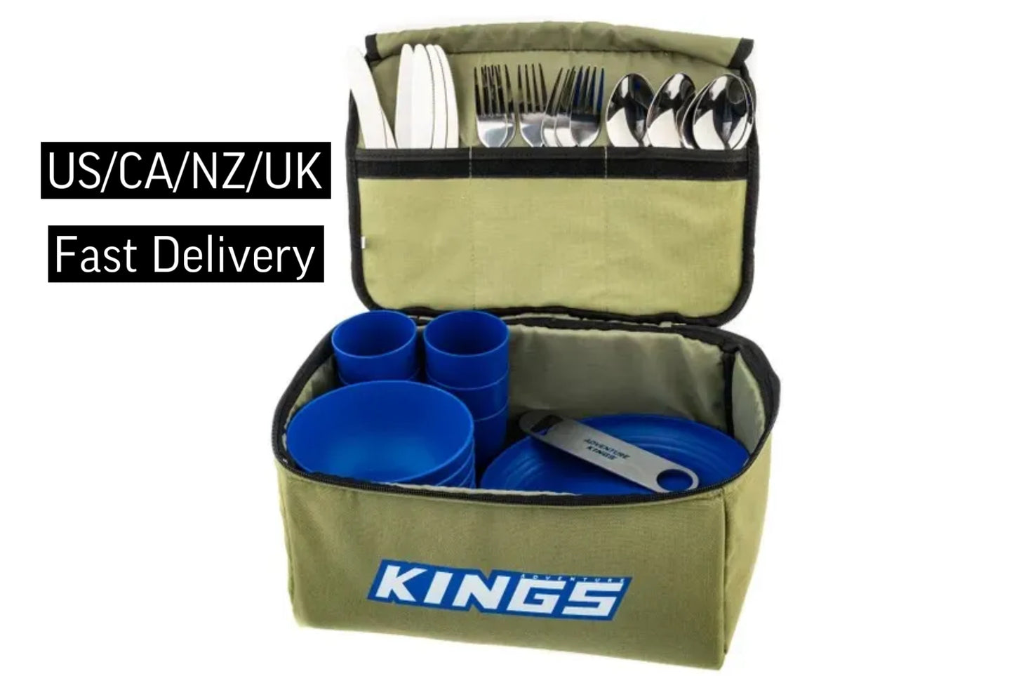 Adventure Kings Big Daddy Deluxe Double Swag Tent + 37 Piece Six-Person Picnic Set - JMS Camping Store