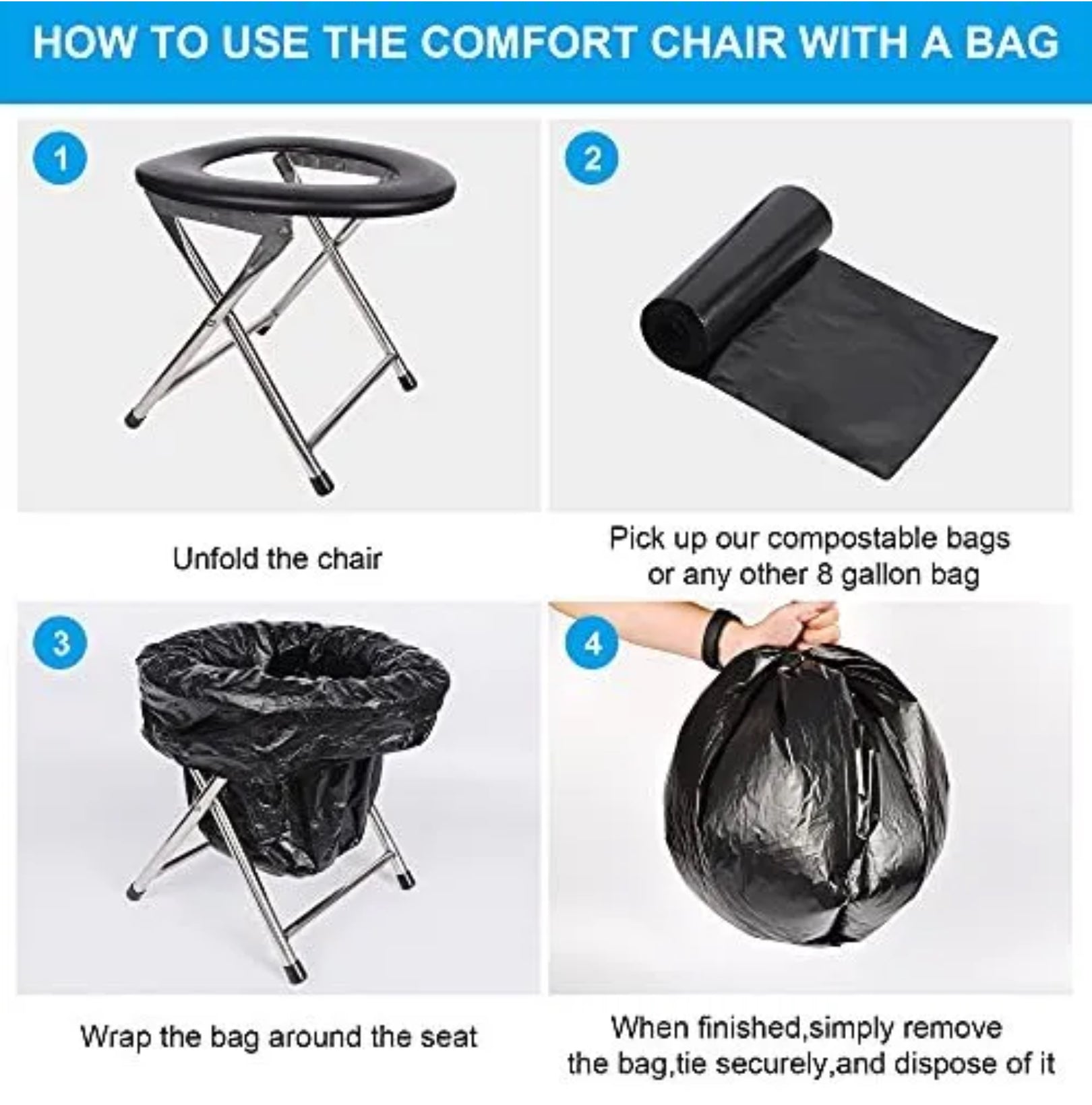 Outdoor Camping Folding Toilet - jmscamping.com