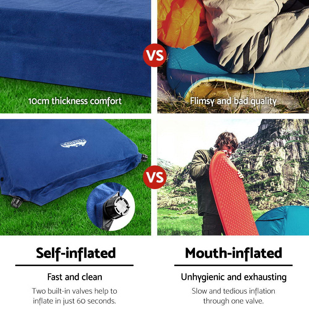 Camping Sleeping Mat Double 10cm - jmscamping.com