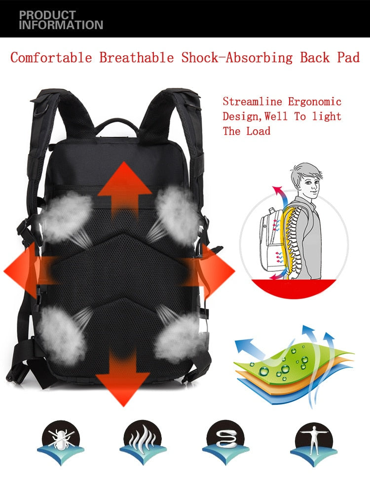 50L Military Backpack Tactical Rucksack - jmscamping.com