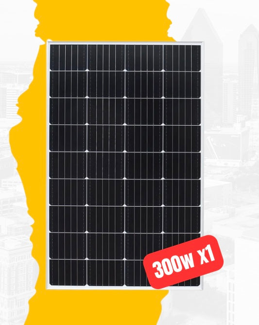 300W Tempered Glass Frame Solar Panel