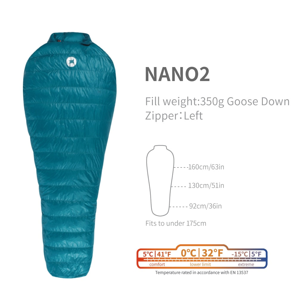 Premium Goose Down Sleeping Bag Nano 2 Plus - jmscamping.com