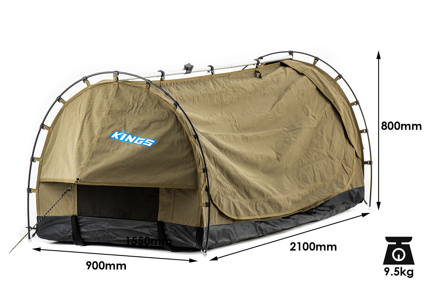 Kings Deluxe Single Swag Tent + Canvas Bag - JMS Camping Store