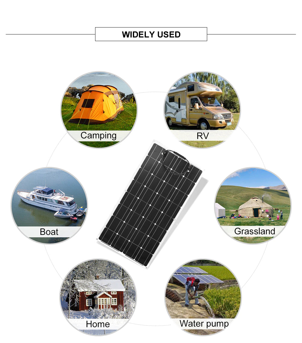300w Semi-Flexible Solar Panel - jmscamping.com