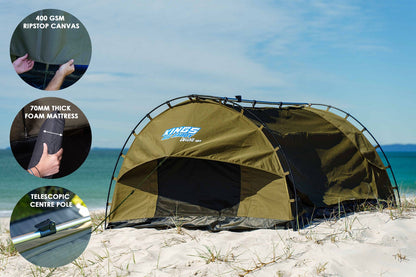 Adventure Kings Big Daddy Deluxe Double Swag Tent+ Storage Bag