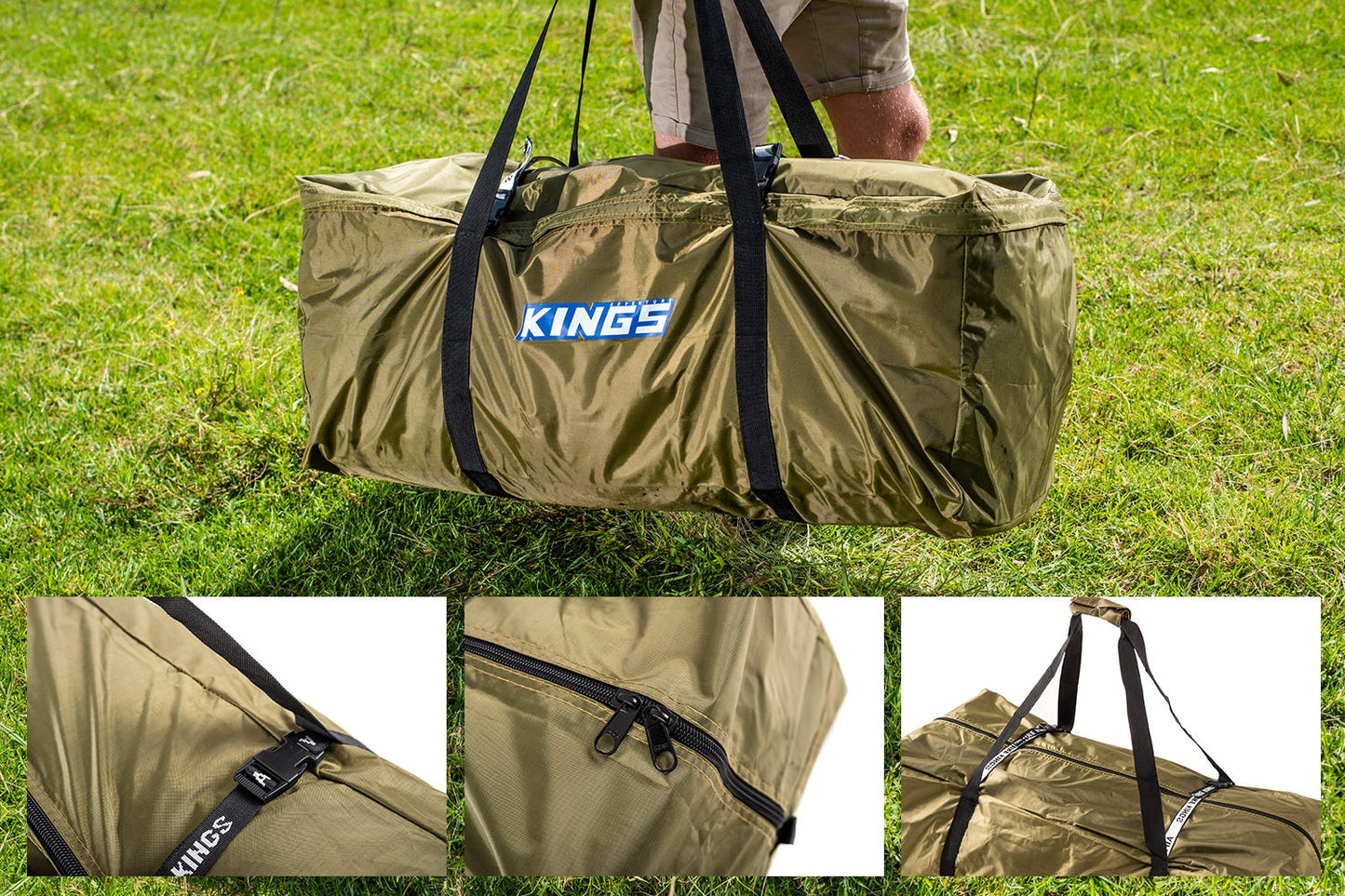 Kings Deluxe Single Swag Tent + Deluxe Storage Bag