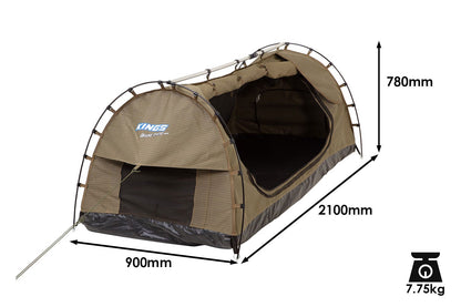 Kings Deluxe Single Swag Tent + Deluxe Storage Bag