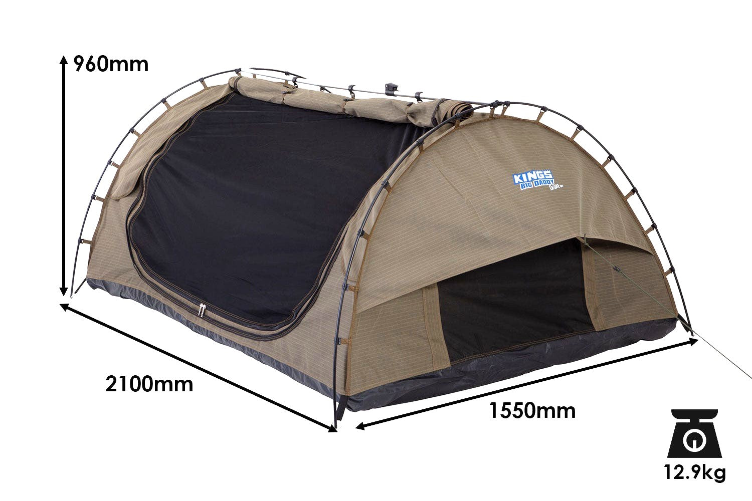 Adventure Kings Big Daddy Deluxe Double Swag Tent+ Storage Bag
