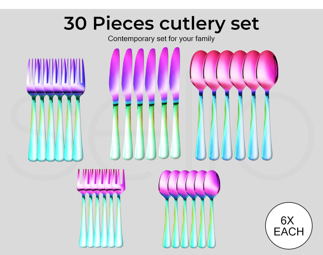 30-Piece Cutlery Set - jmscamping.com