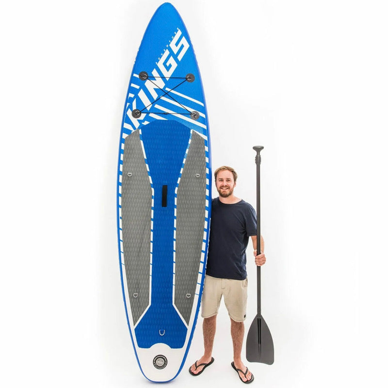 Adventure Kings Inflatable Stand-Up Paddle Board + Single-Action Paddleboard Pump - JMS Camping Store