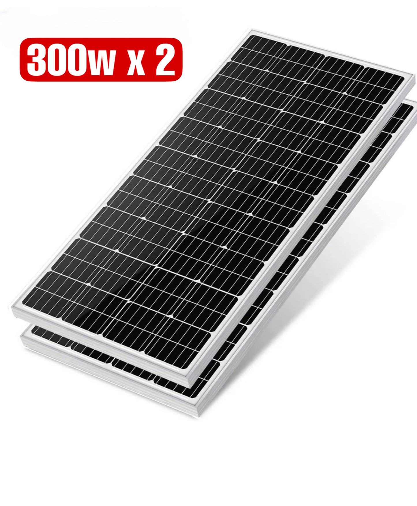 300W Tempered Glass Frame Solar Panel Kit - jmscamping.com