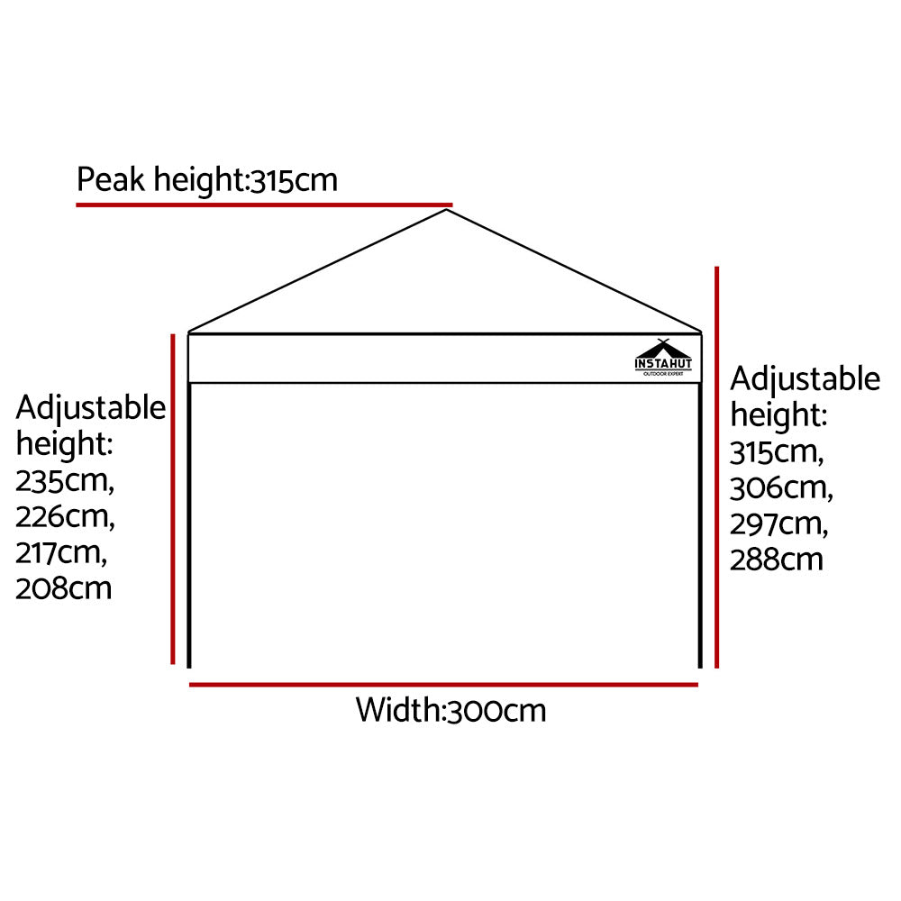 Instahut Gazebo 3x3M - jmscamping.com