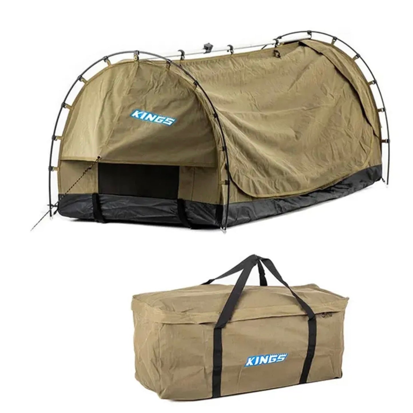 Kings Deluxe Single Swag Tent + Canvas Bag - JMS Camping Store