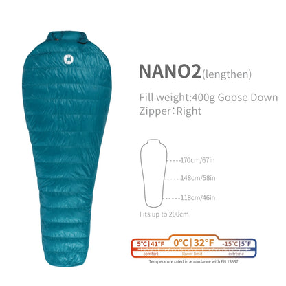 Premium Goose Down Sleeping Bag Nano 2 Plus - jmscamping.com