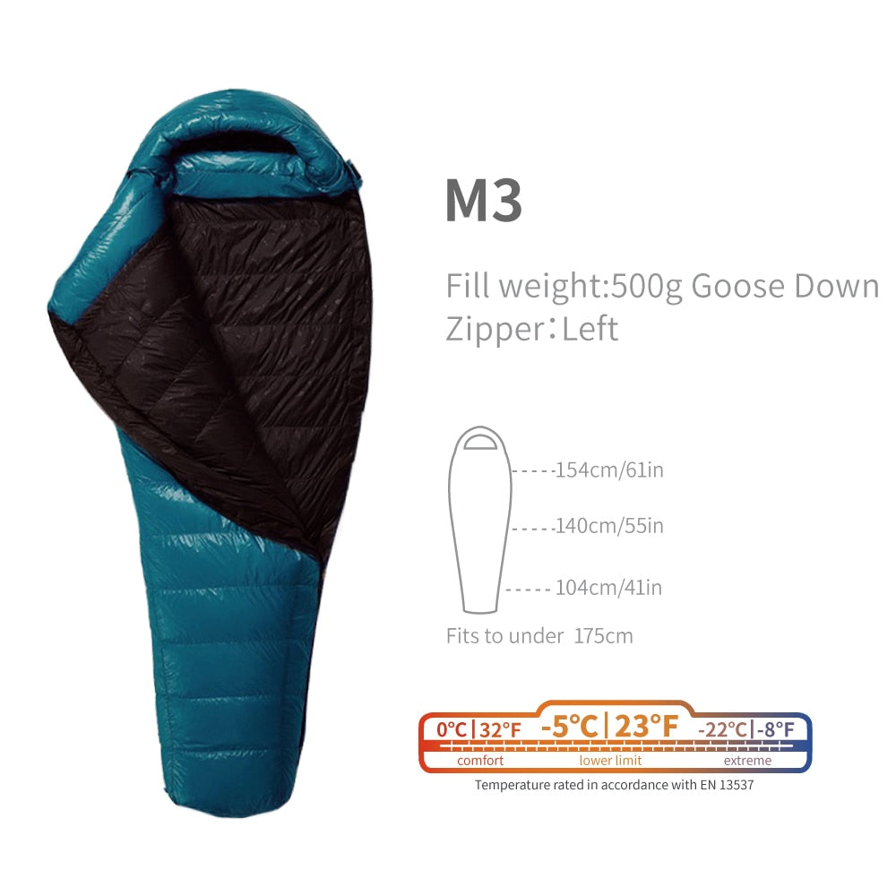 Premium Goose Down Sleeping Bag M3 - jmscamping.com