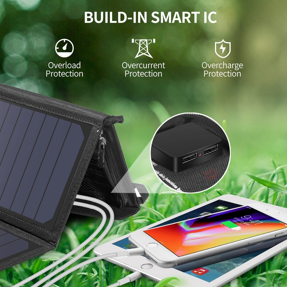 19W Portable Solar Panel Charger - jmscamping.com