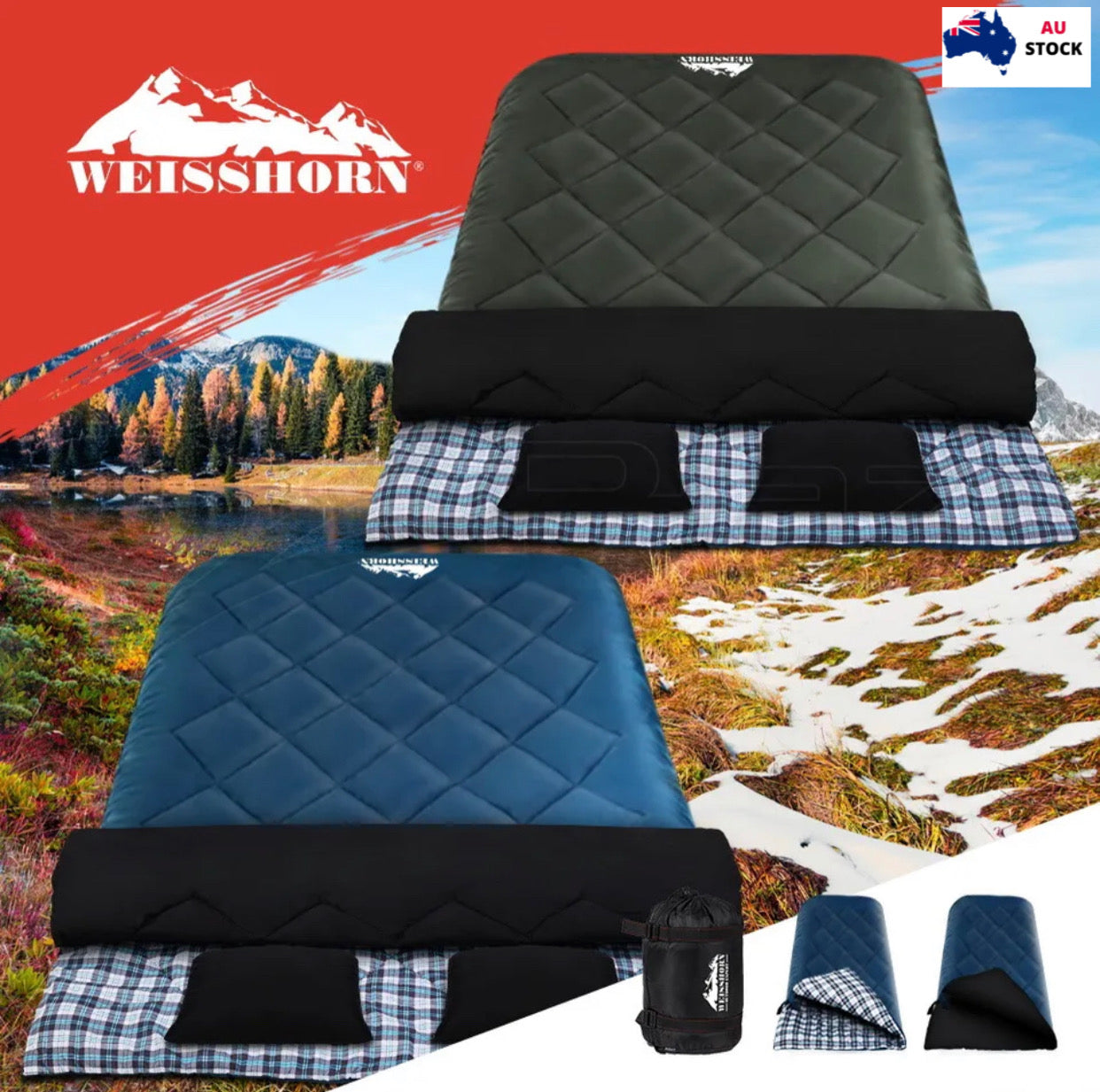 Weisshorn Sleeping Bag Double - jmscamping.com
