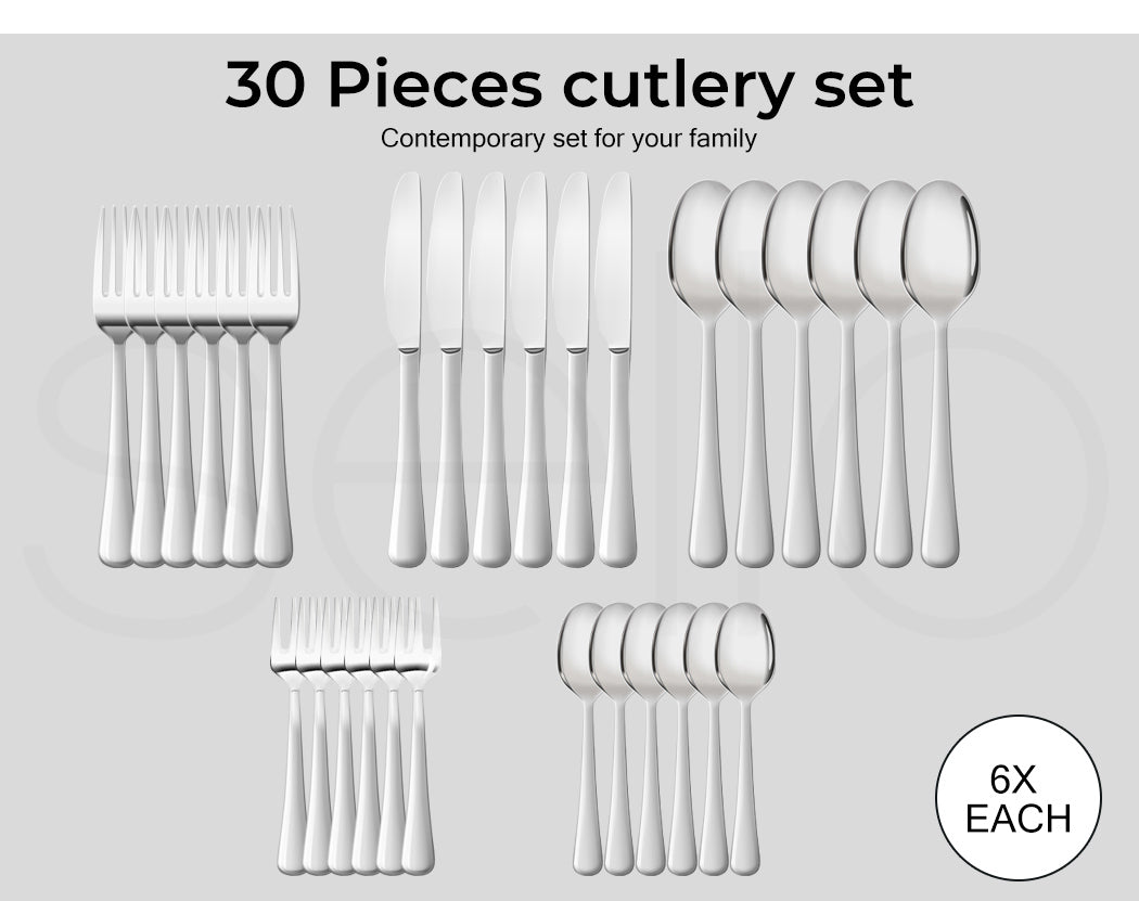 30-Piece Cutlery Set - jmscamping.com