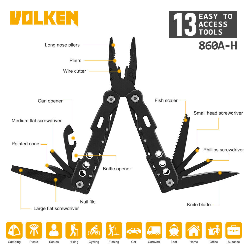 Steel Multitool Camping Tool - jmscamping.com